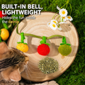 Persimmon Bell Cat Teaser Wand – Interactive Catnip Toy with Fruit Charms & Jingle Bell
